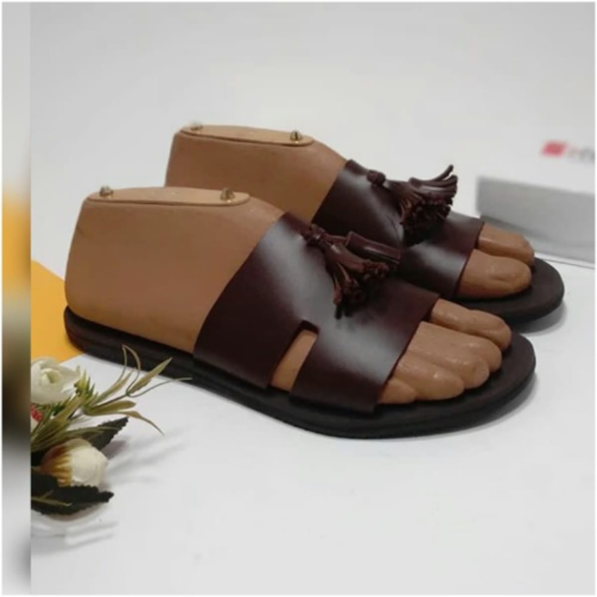 Mens handmade hotsell slippers