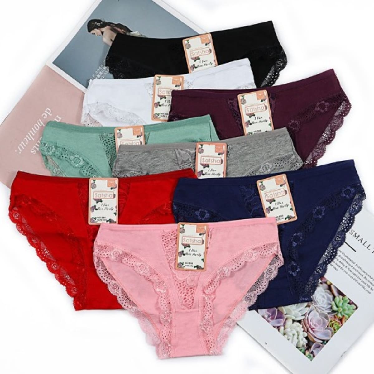 Ladies Cotton Panties - 12 In 1 - Multicolor