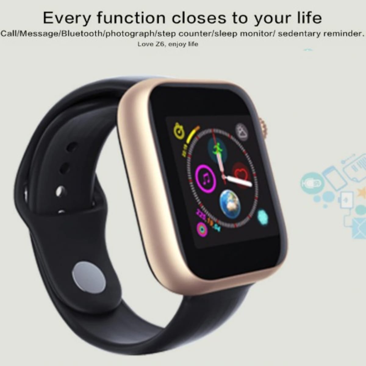 Z6 bluetooth on sale smart watch
