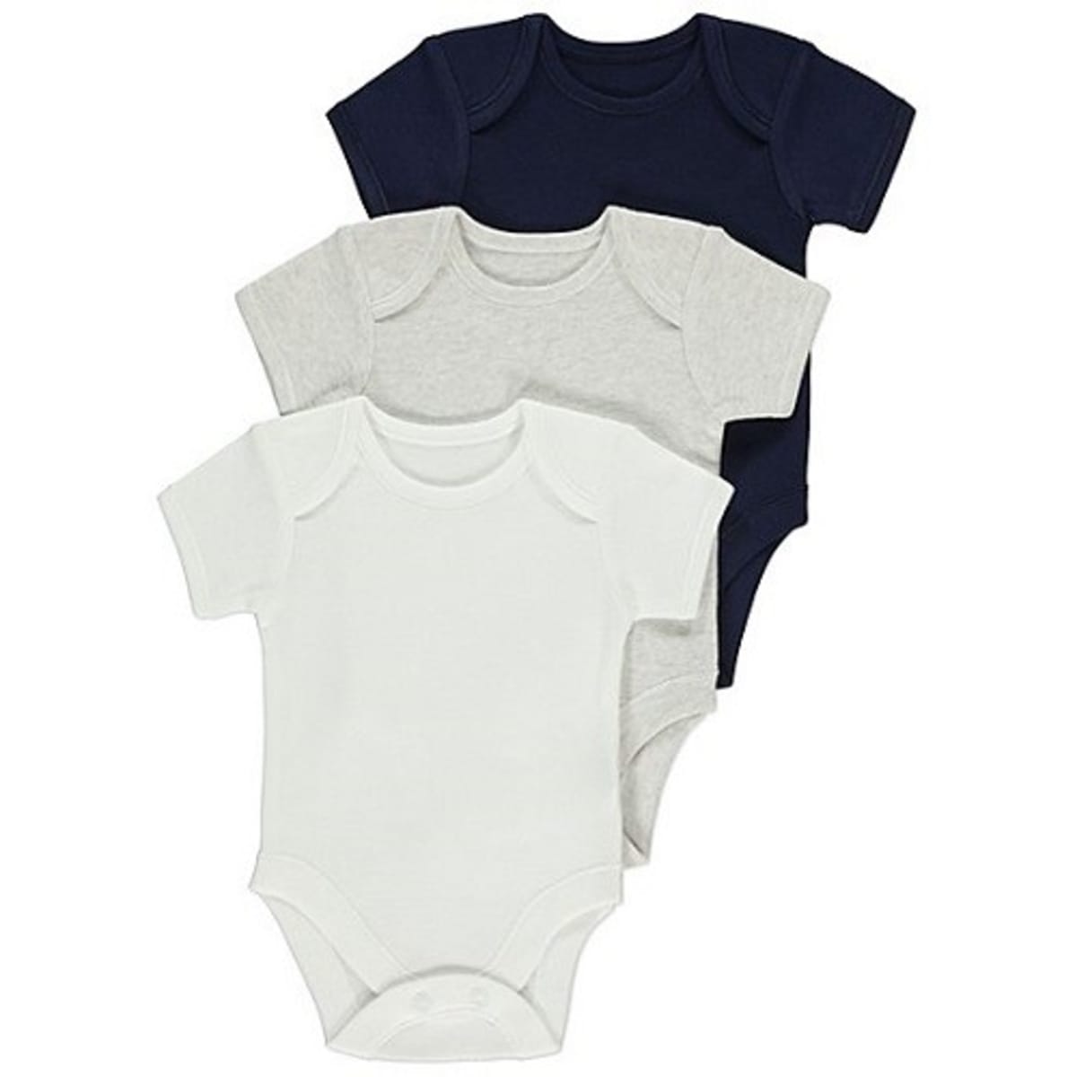 George Pack Of 3 Unisex Baby Bodysuits