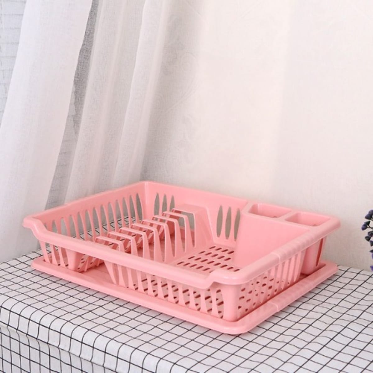 Plastic Dish Drainer With Tray Pink Konga Online Shopping