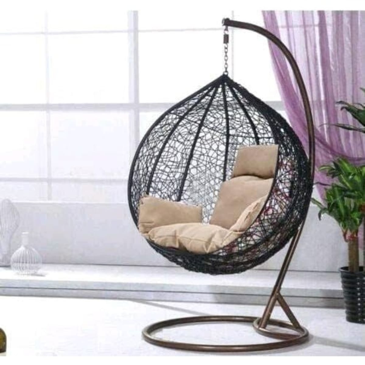 Small outdoor swing chair cheap