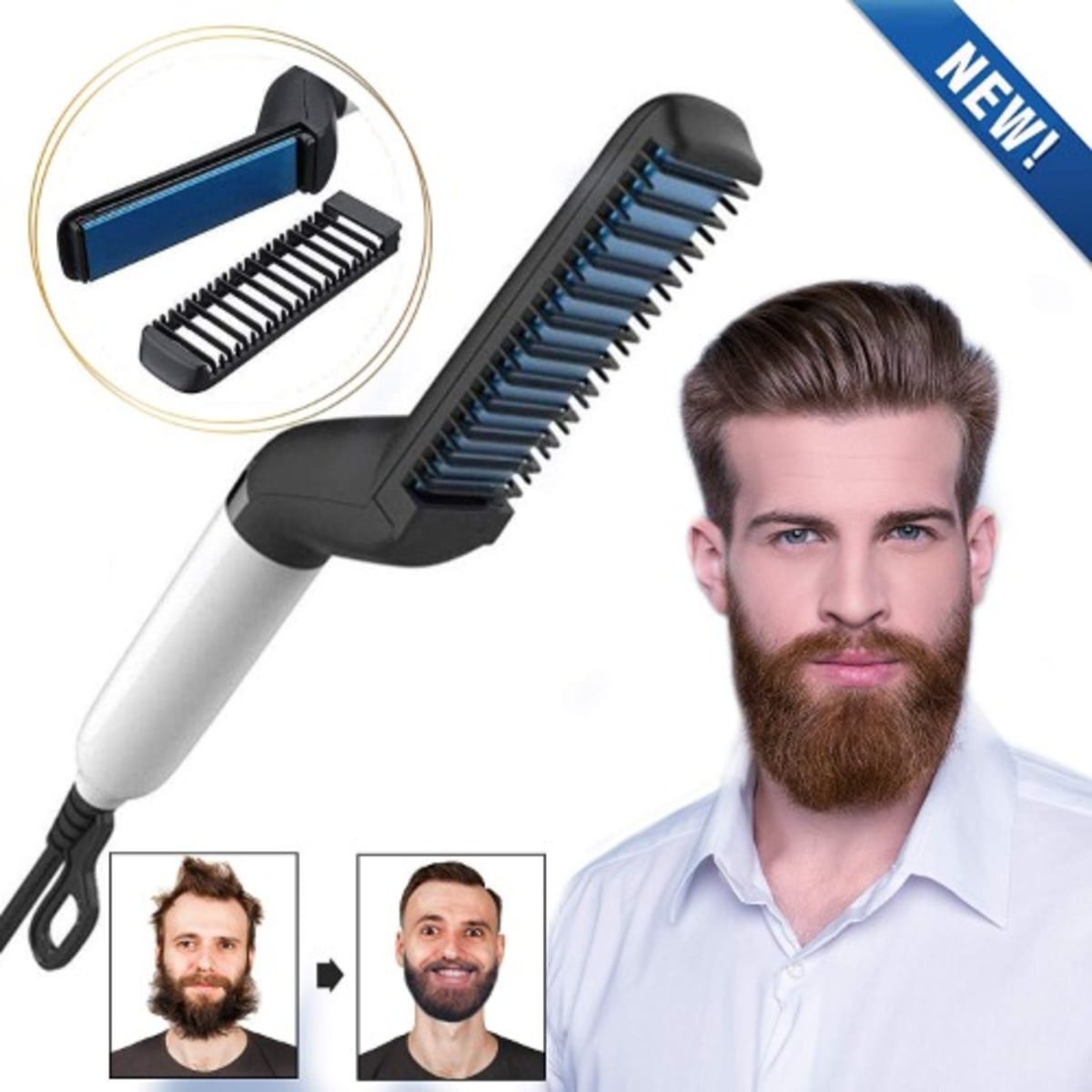 Using outlet beard straightener