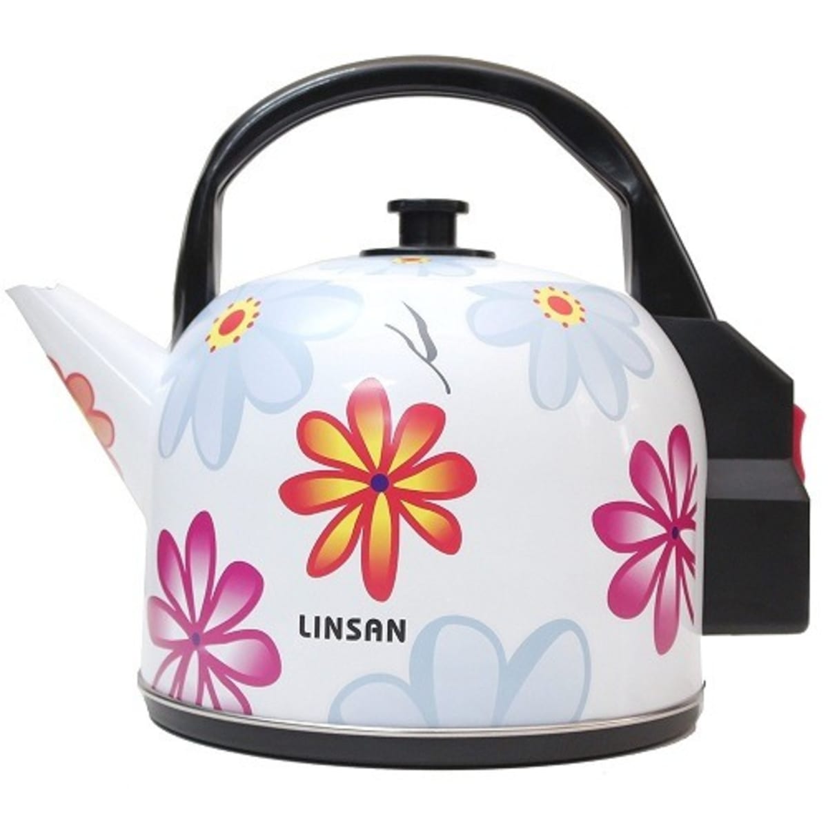 Linsan Round Floral Print Electric Kettle 4.8L Konga Online
