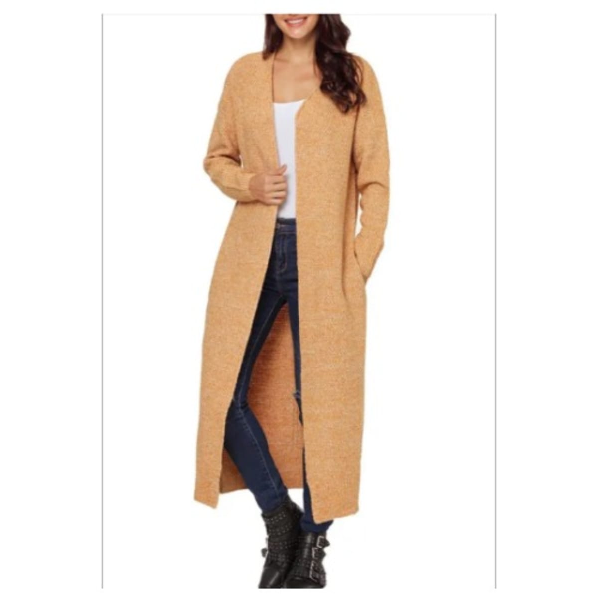 Long cardigan cheap yellow