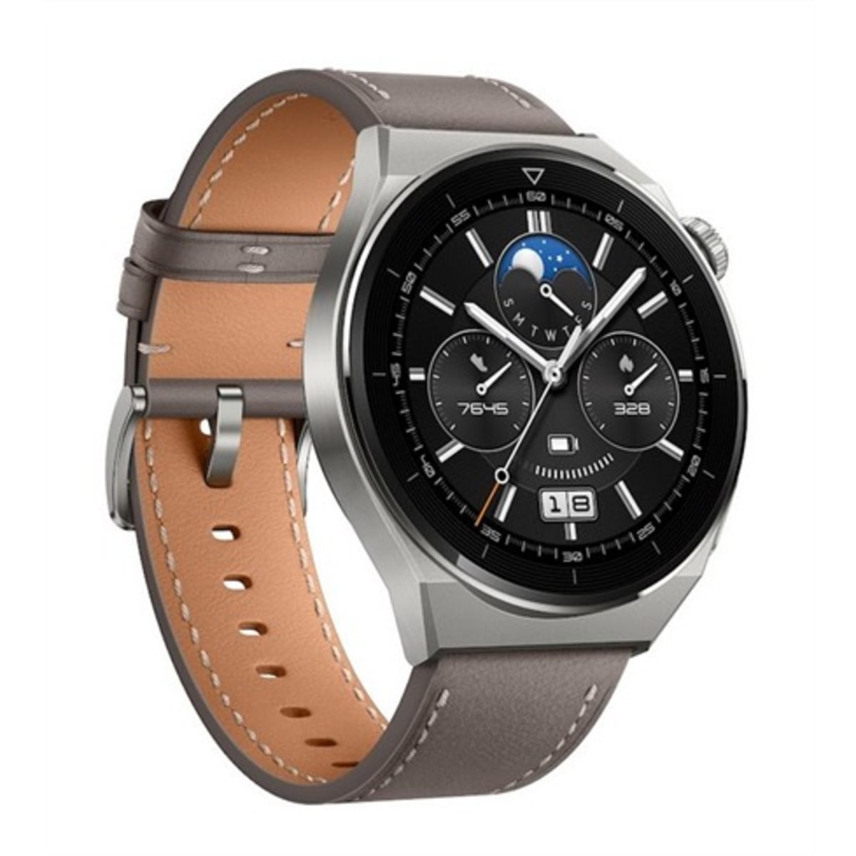 Huawei Watch GT 3 Pro Smartwatch Leather Strap 46mm Grey
