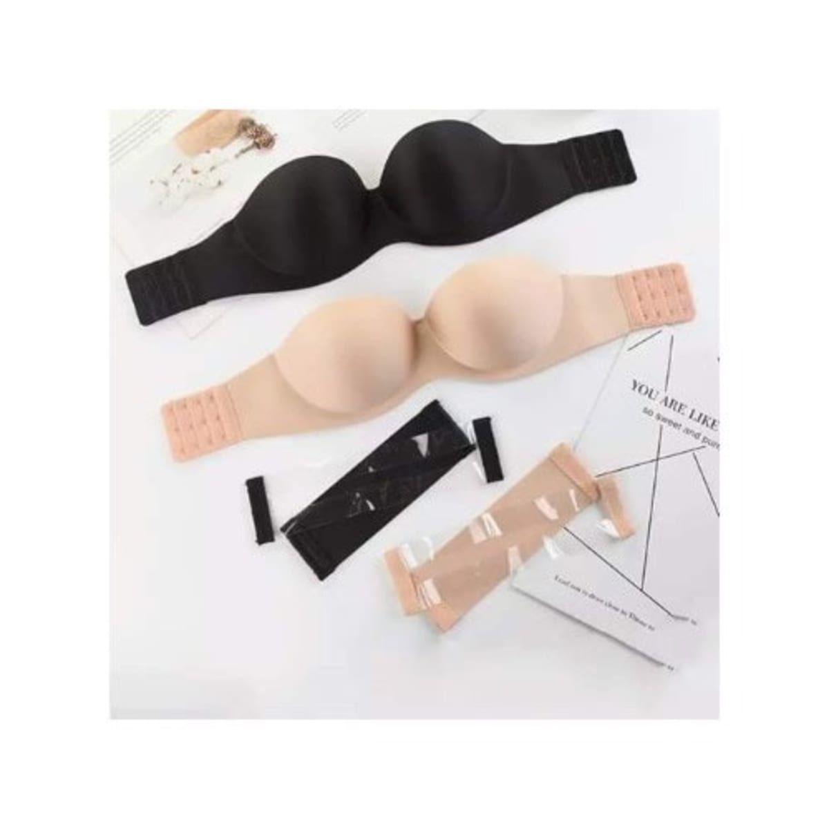 Strapless & Backless Invisible Push Up Bra - 2 In 1
