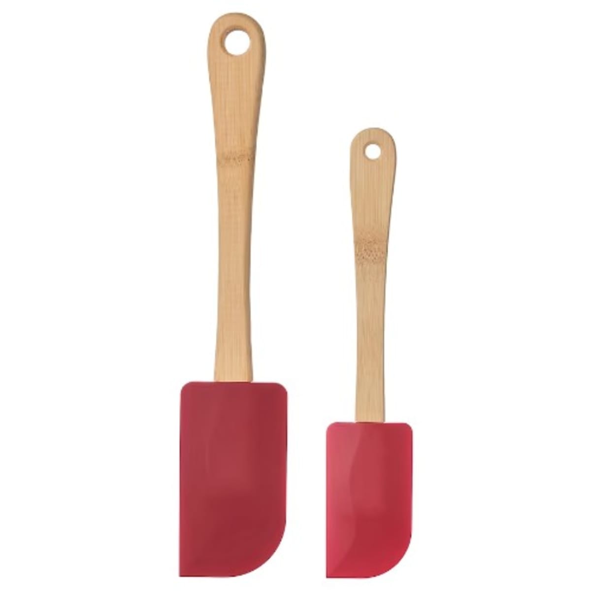 Ikea Vinterfint Spatula 2 piece Bamboo silicone Red Konga