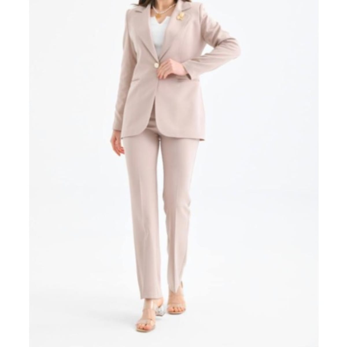 Women s Trouser Suit Beige Konga Online Shopping