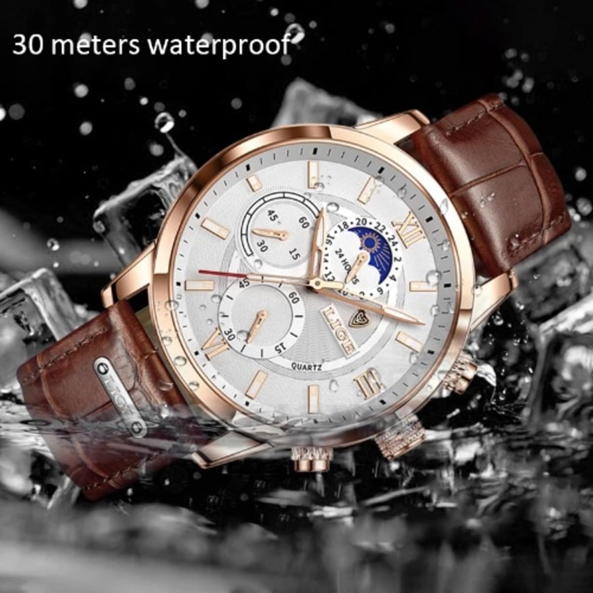Lige quartz watch deals