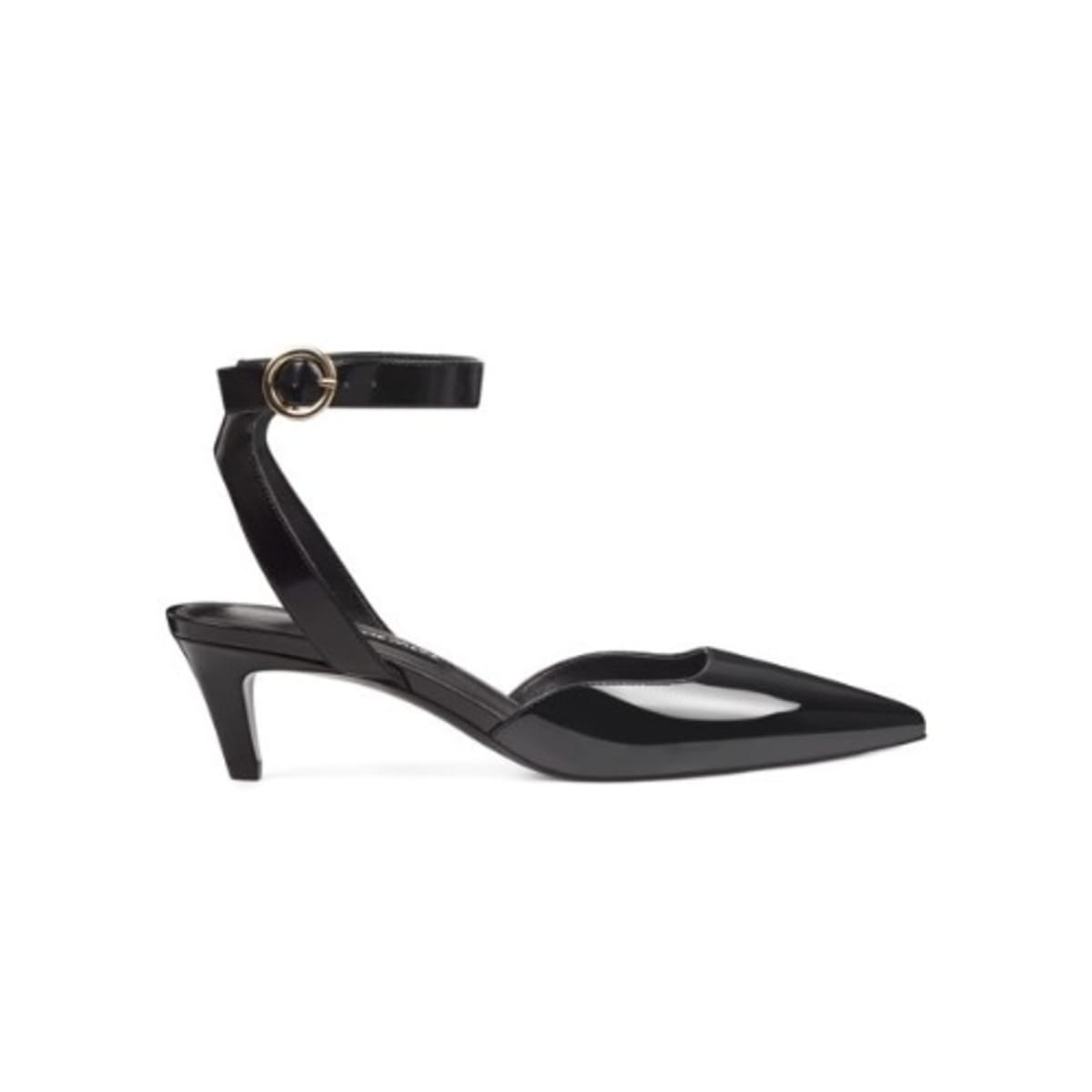 Nine West Quinteena Ankle Strap Pumps Black Patent Konga