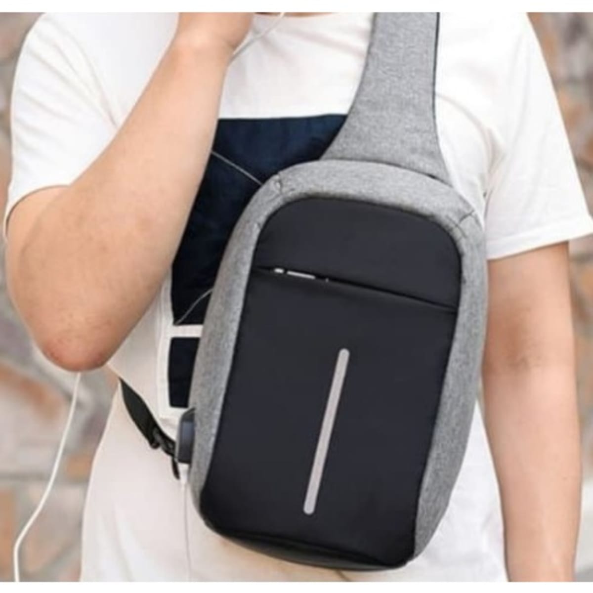 Usb outlet chest bag