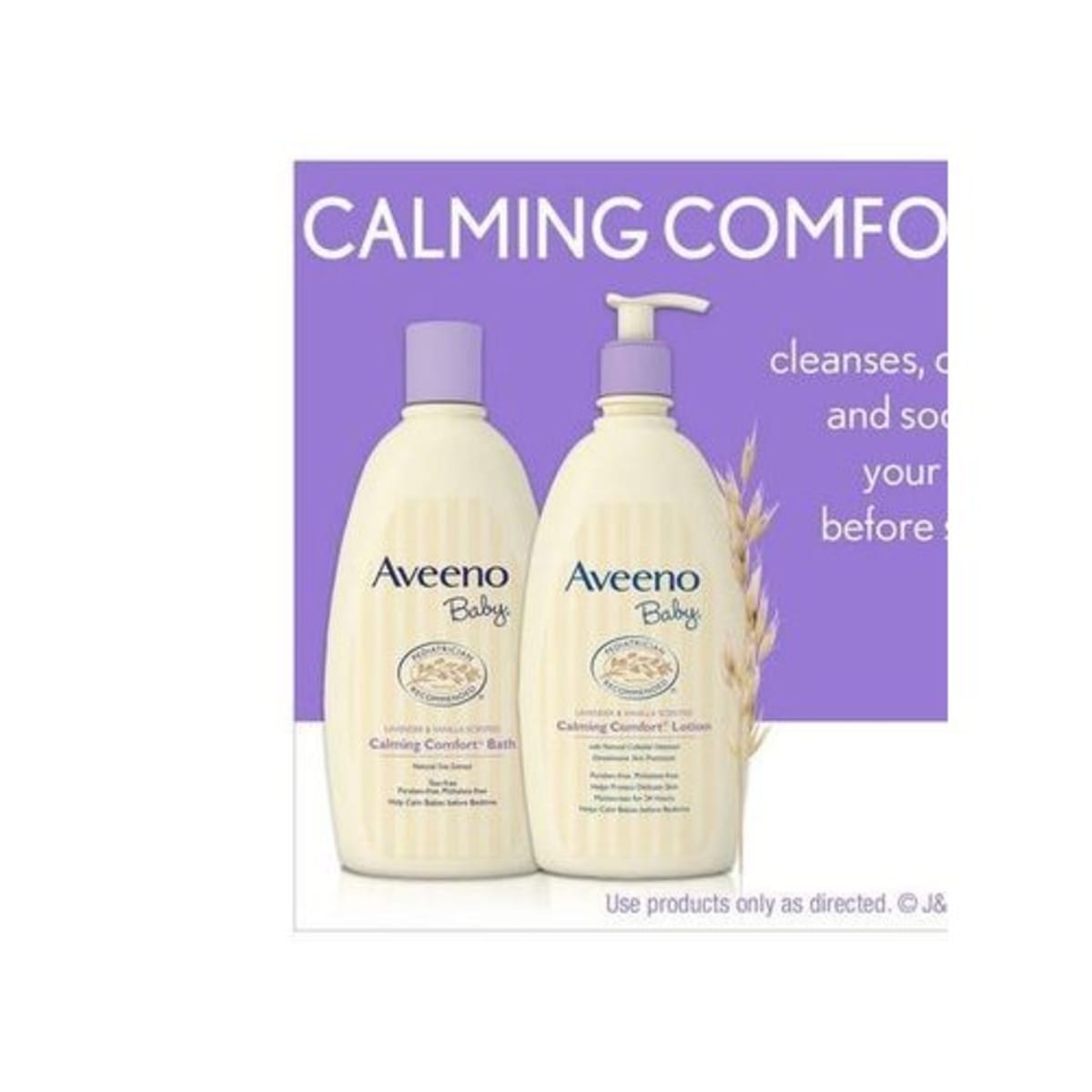 Aveeno Baby Calming Comfort Moisturizing Body Lotion Lavender Vanilla