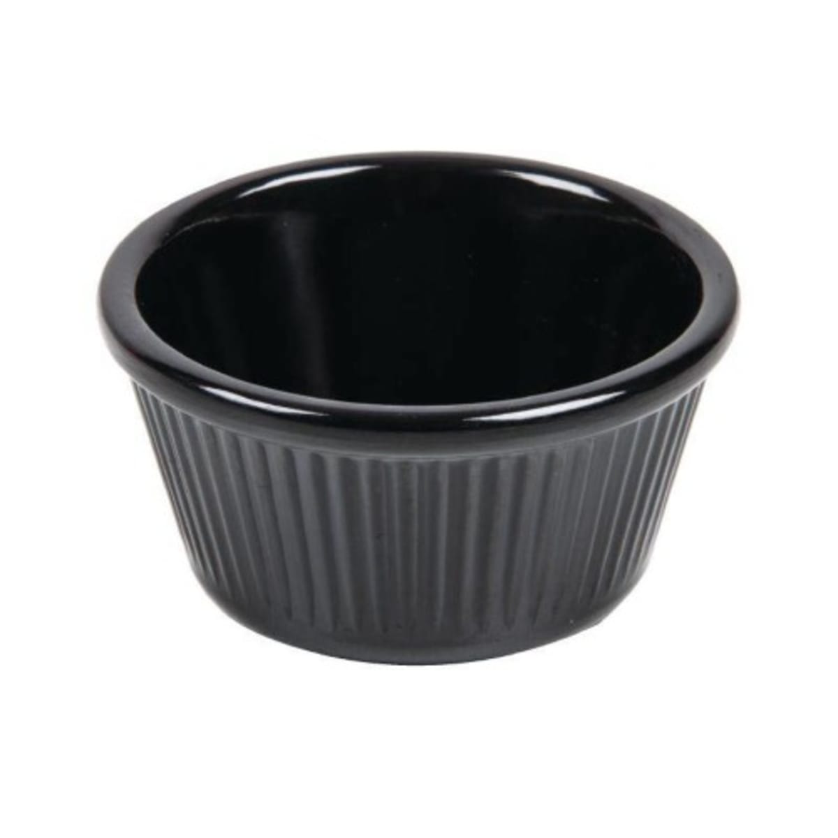 Fluted Ramekin - Set Of 6 Baking & Serving Cups For Soups-Cupcakes 3.5' By  2' in - 4oz - Black | Konga Online Shopping