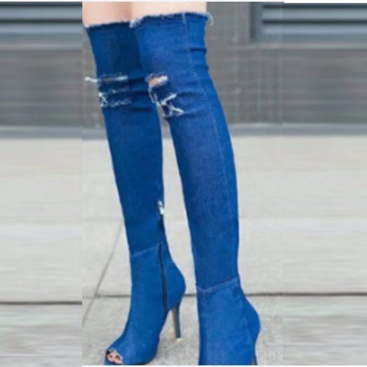 Denim clearance boots online