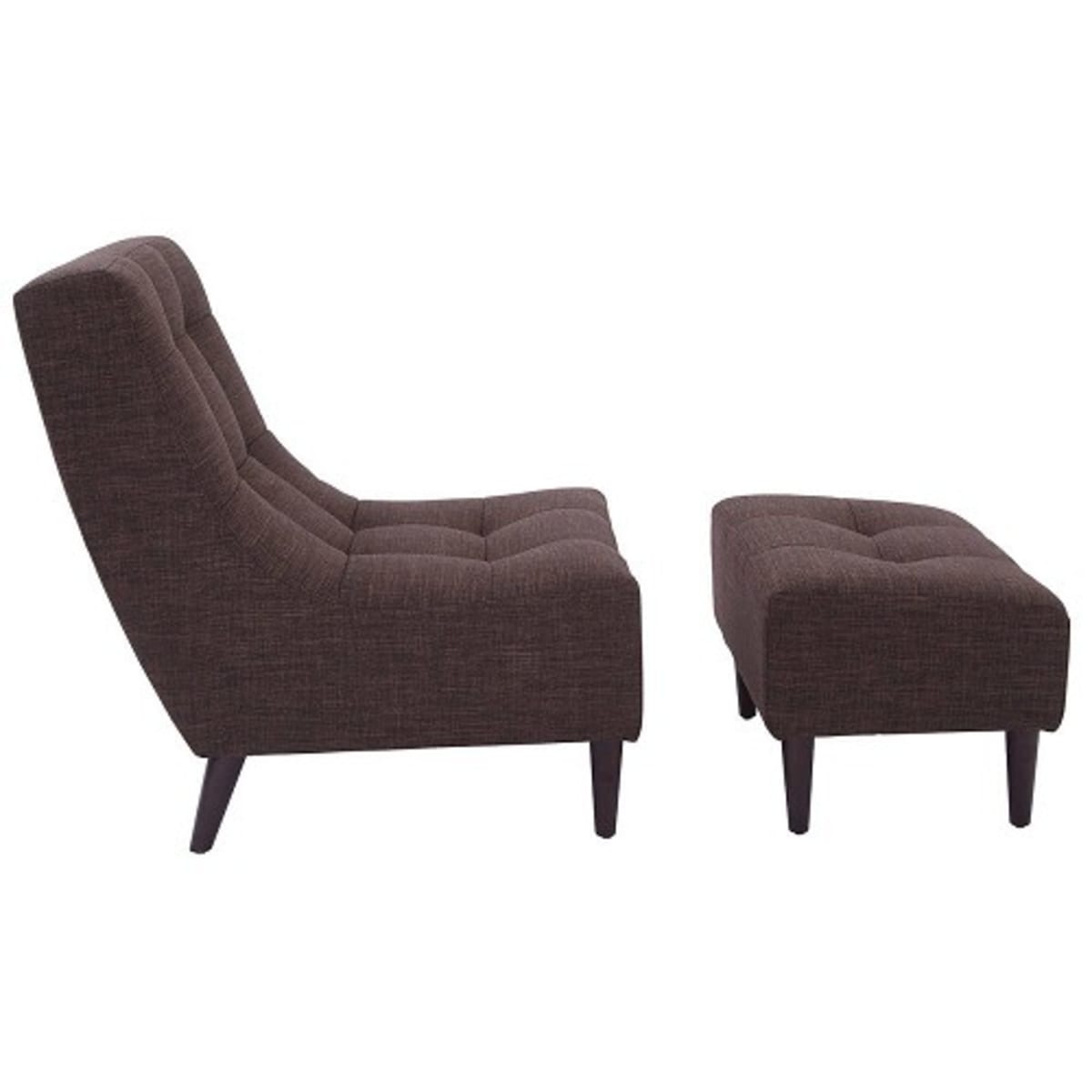 Baskin fabric chair and sales ottoman