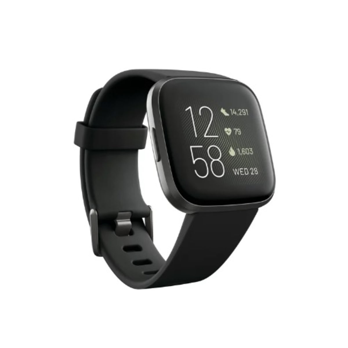 Fitbit Versa 2 Health Fitness Smartwatch Black Carbon