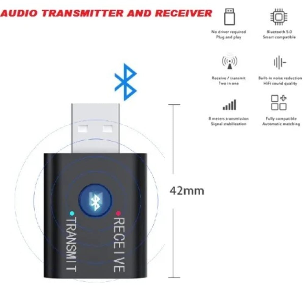 Transmitter bluetooth tv top