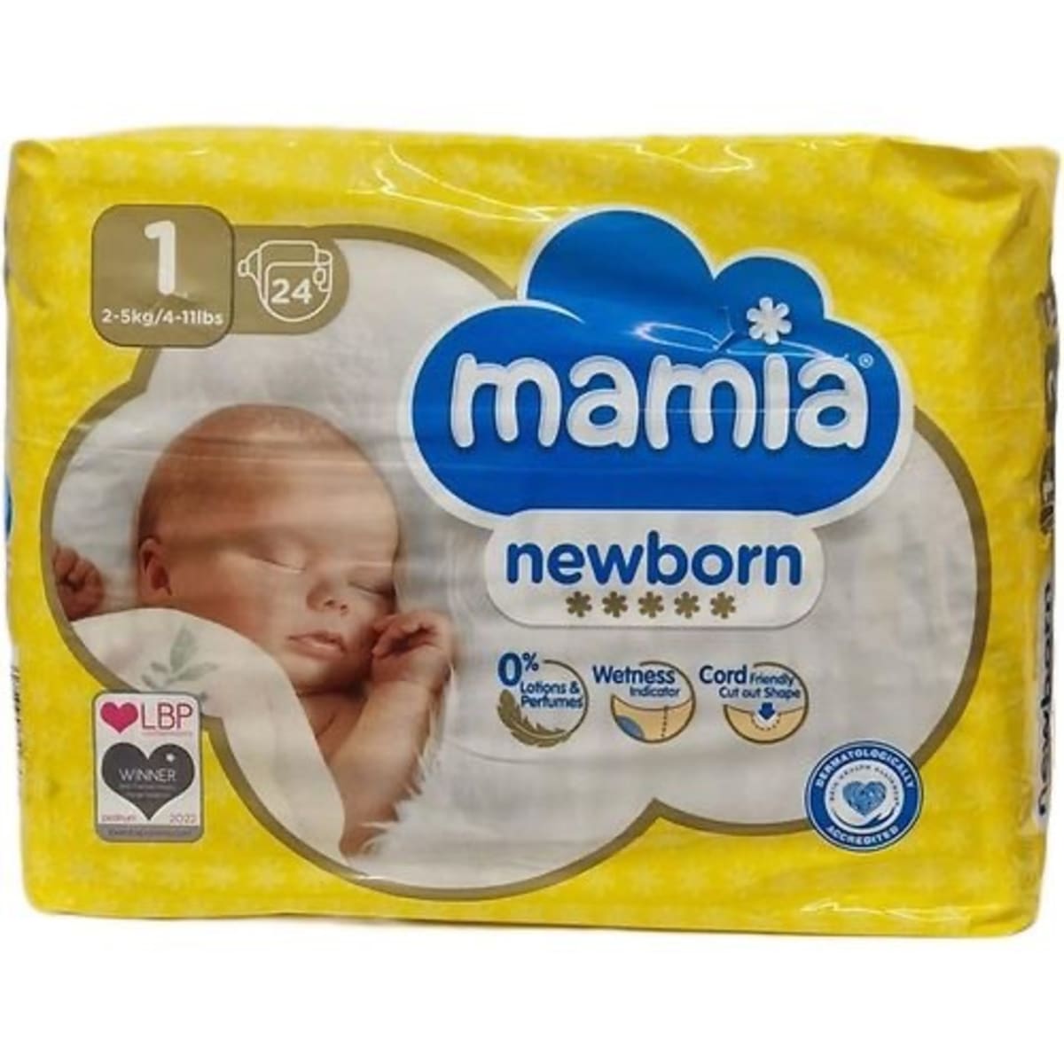 Mamia Newborn size 1 Nappy 2 4kg 4 11lbs 24pcs Konga Online