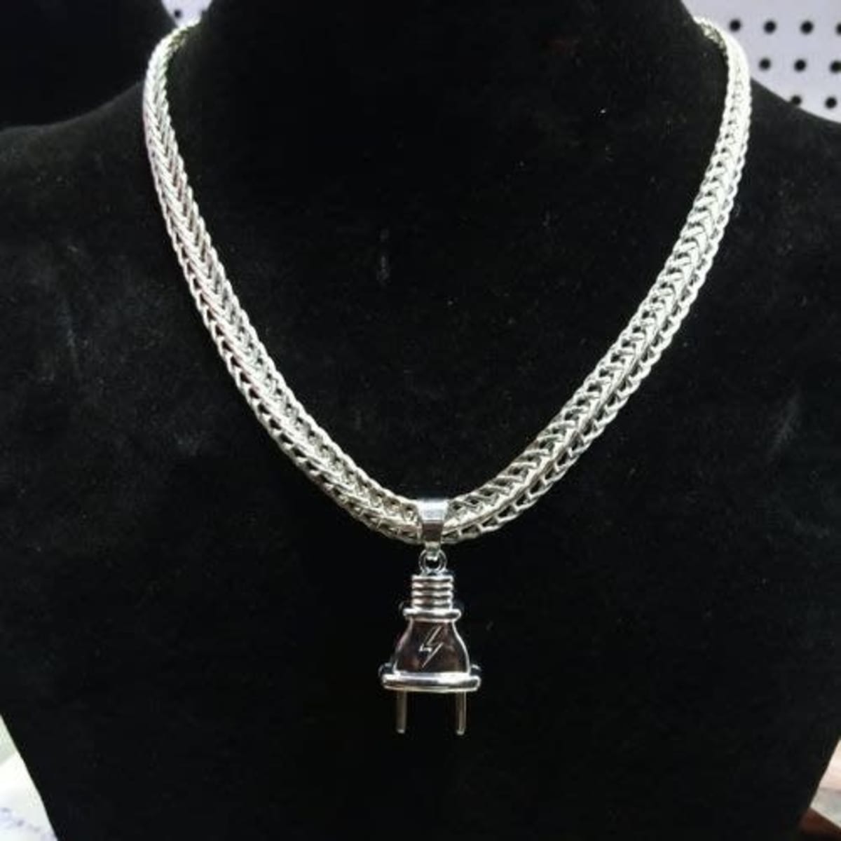 Silver plug pendant on sale
