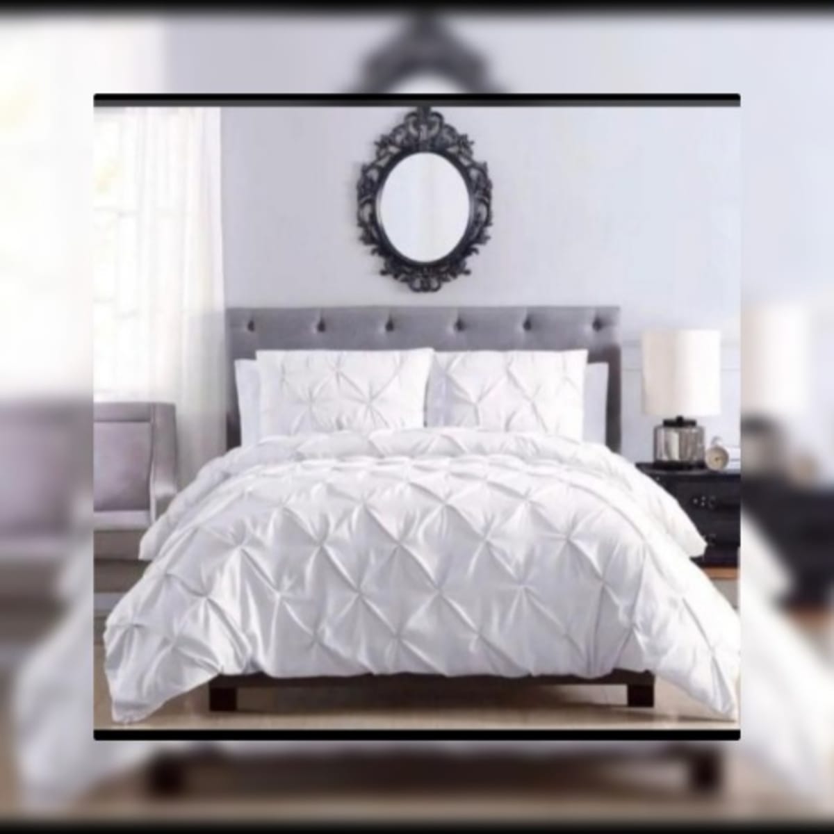 White online pintuck bedding