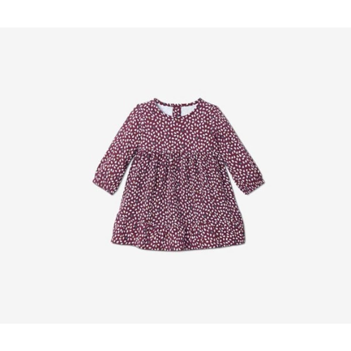 Baby Girls Printed Dress Burgundy Combo 6 12 months Konga