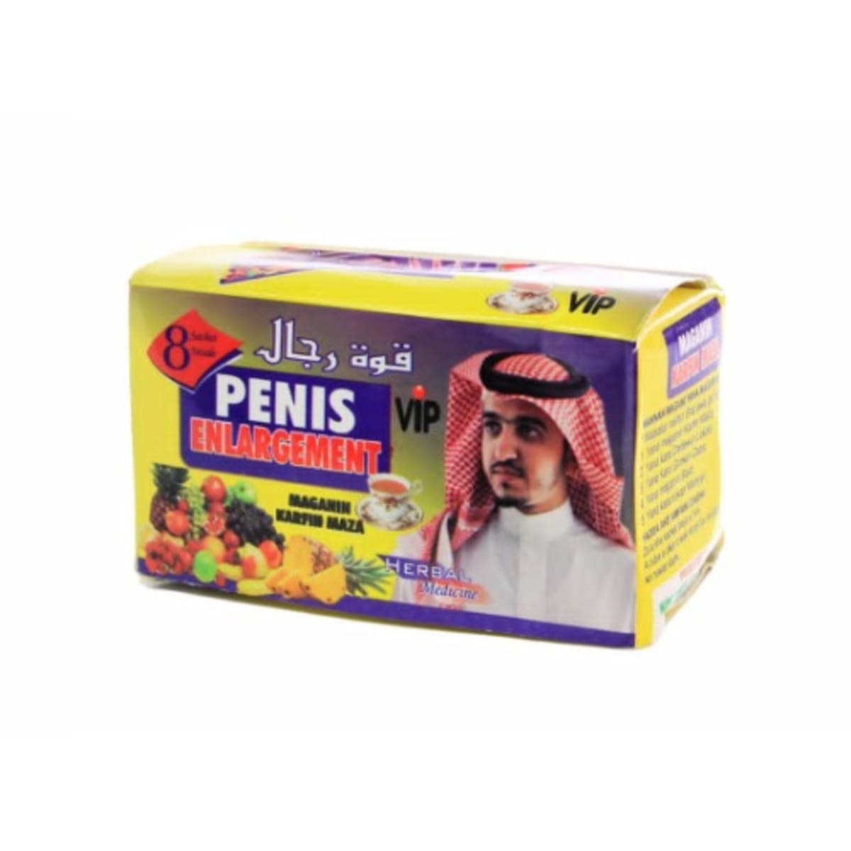 Vip Herbal Penis Enlargement Powder Tea For Men 8 Sachets