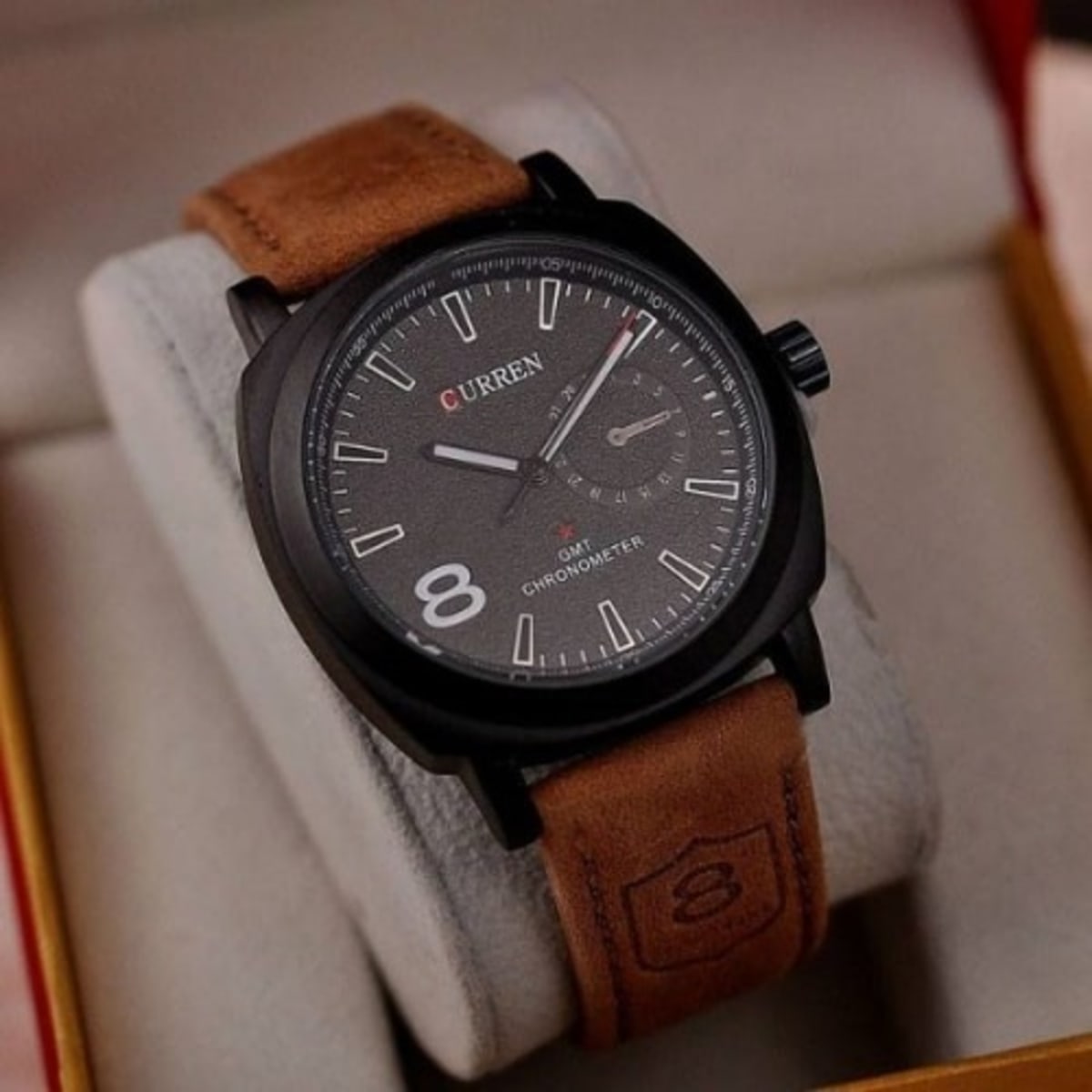 Curren 8139 Brown Leather Watch Black Face Konga Online Shopping