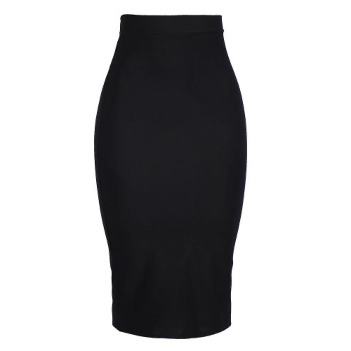 Midi Simple Skirts Black Konga Online Shopping