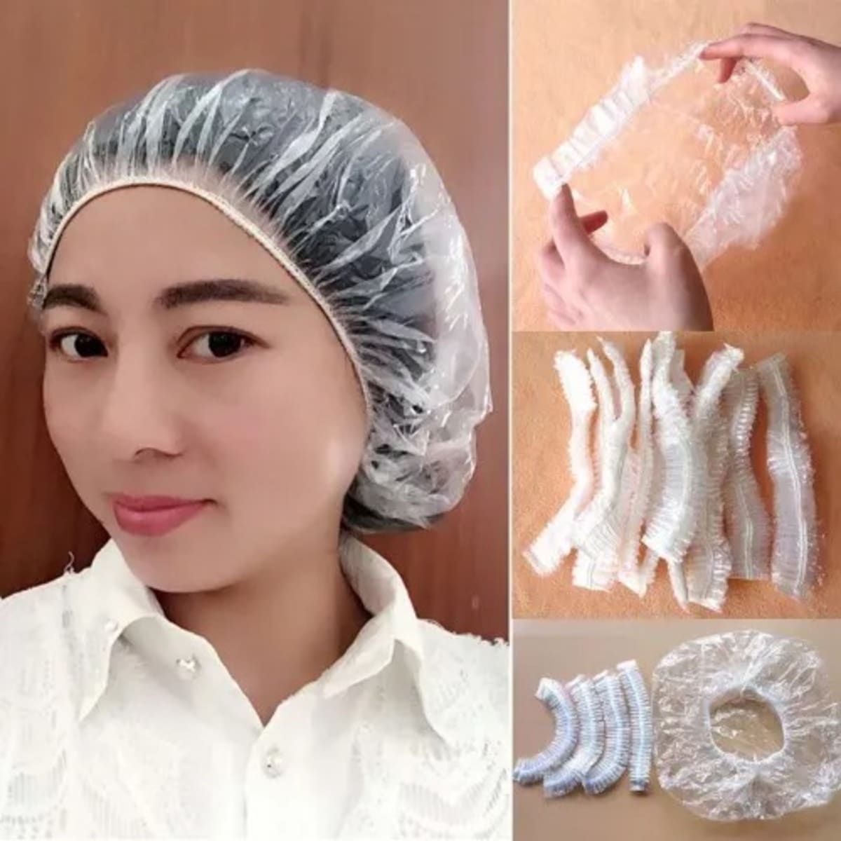 Clear shower shop cap