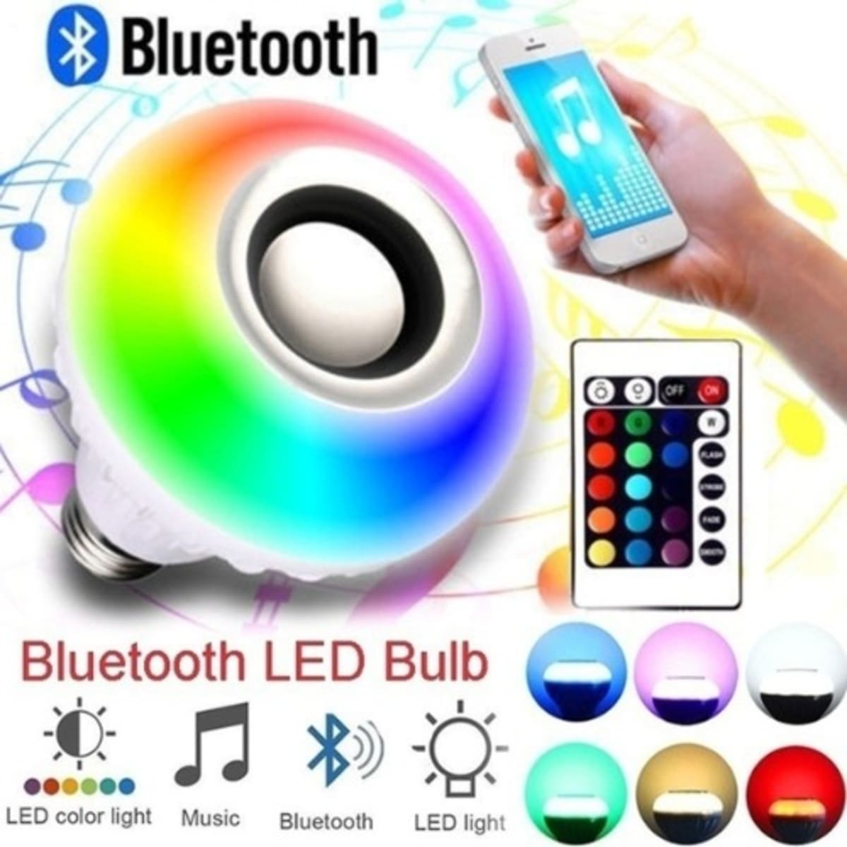 Bluetooth music bulb hot sale