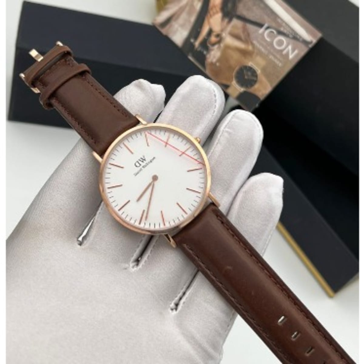 Daniel Wellington Leather Strap Watch Brown Konga Online Shopping