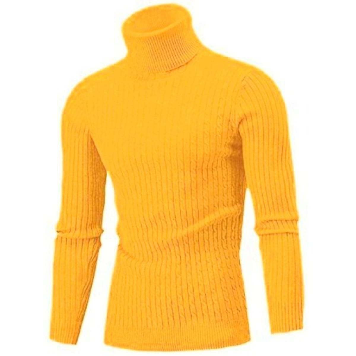 Yellow cheap turtleneck shirt
