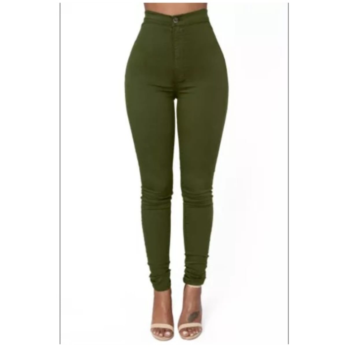 High waisted olive discount jeans