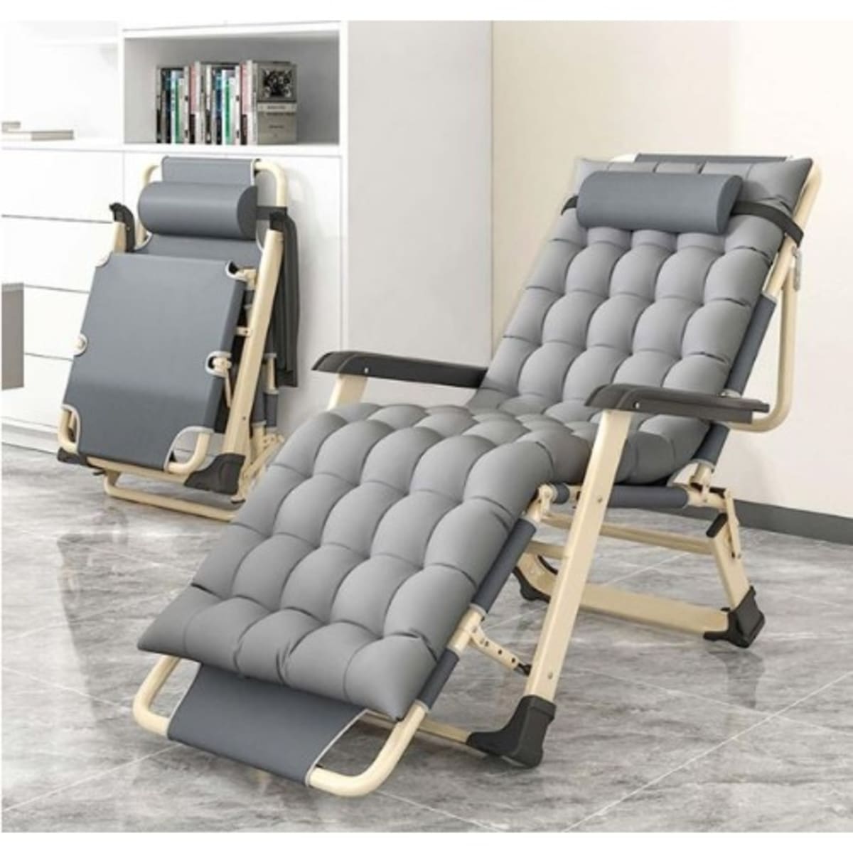Adjustable reclining folding best sale chair