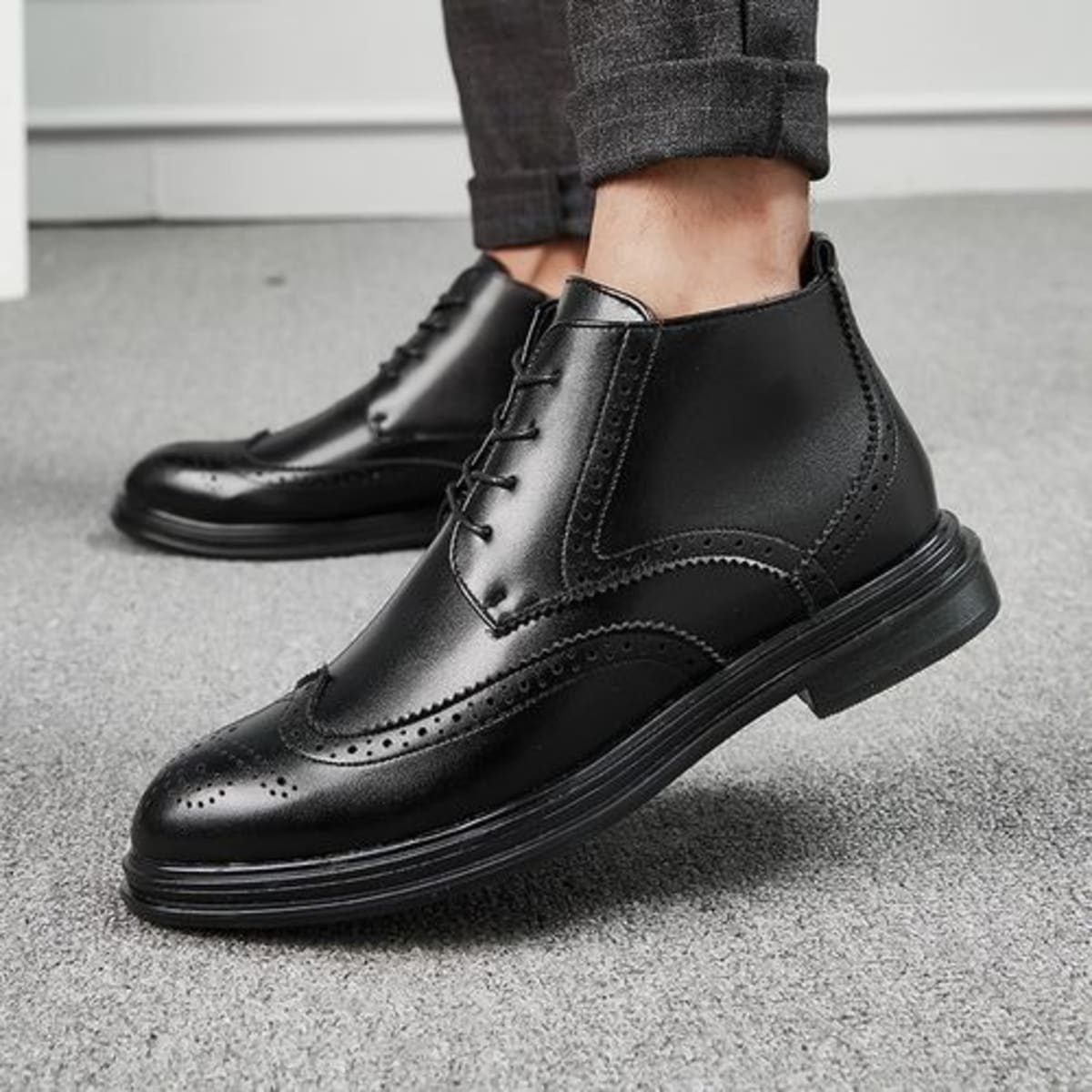 Supreme Stage Men s Black Shoe Konga Online Shopping