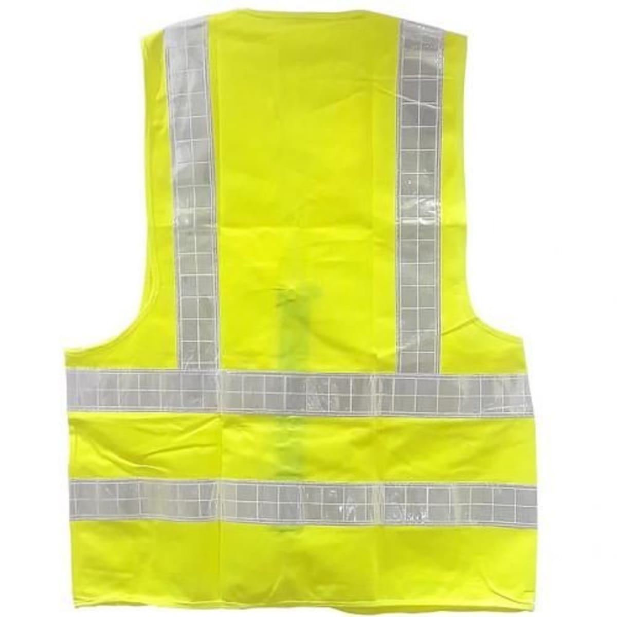 Yellow reflective safety jacket top