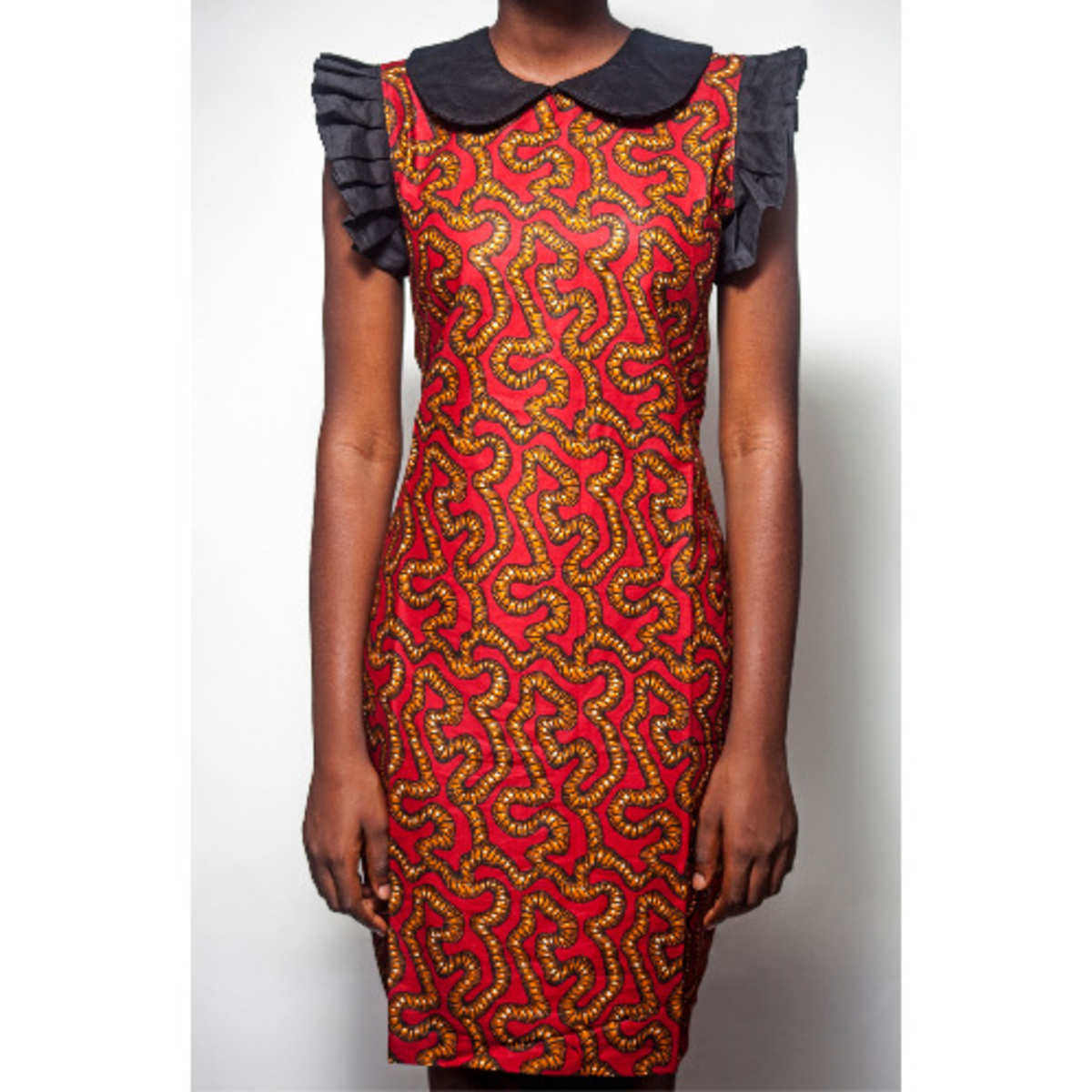 Ankara gown outlet with collar
