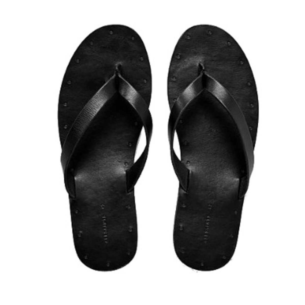Mens black leather slippers hotsell