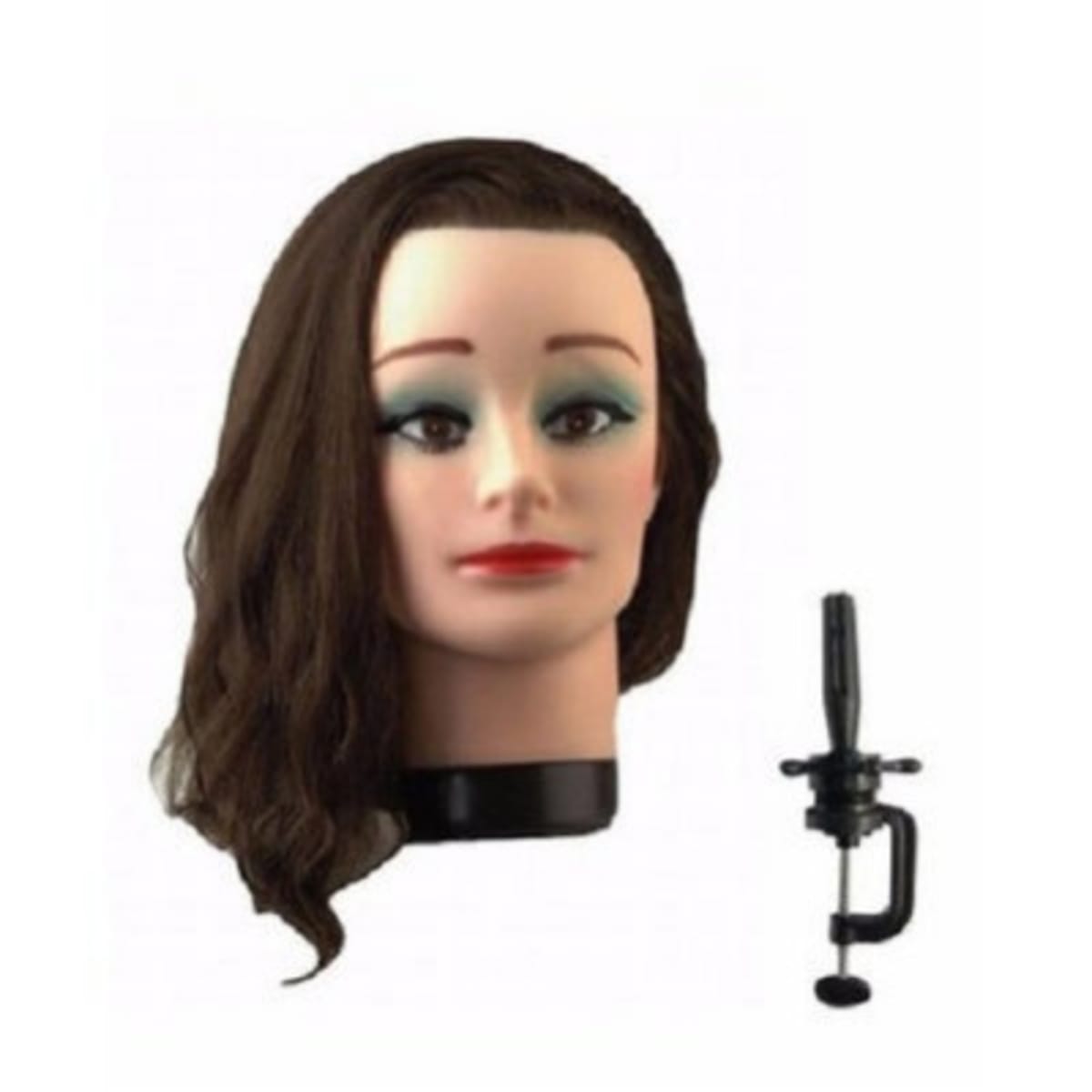 Training Head Mannequin Head Hair Styling Manikin Cosmetology Doll Head  Synthetic Fiber Hair Hairdressing Training Model Free Clamp Chestnut   Fruugo IN