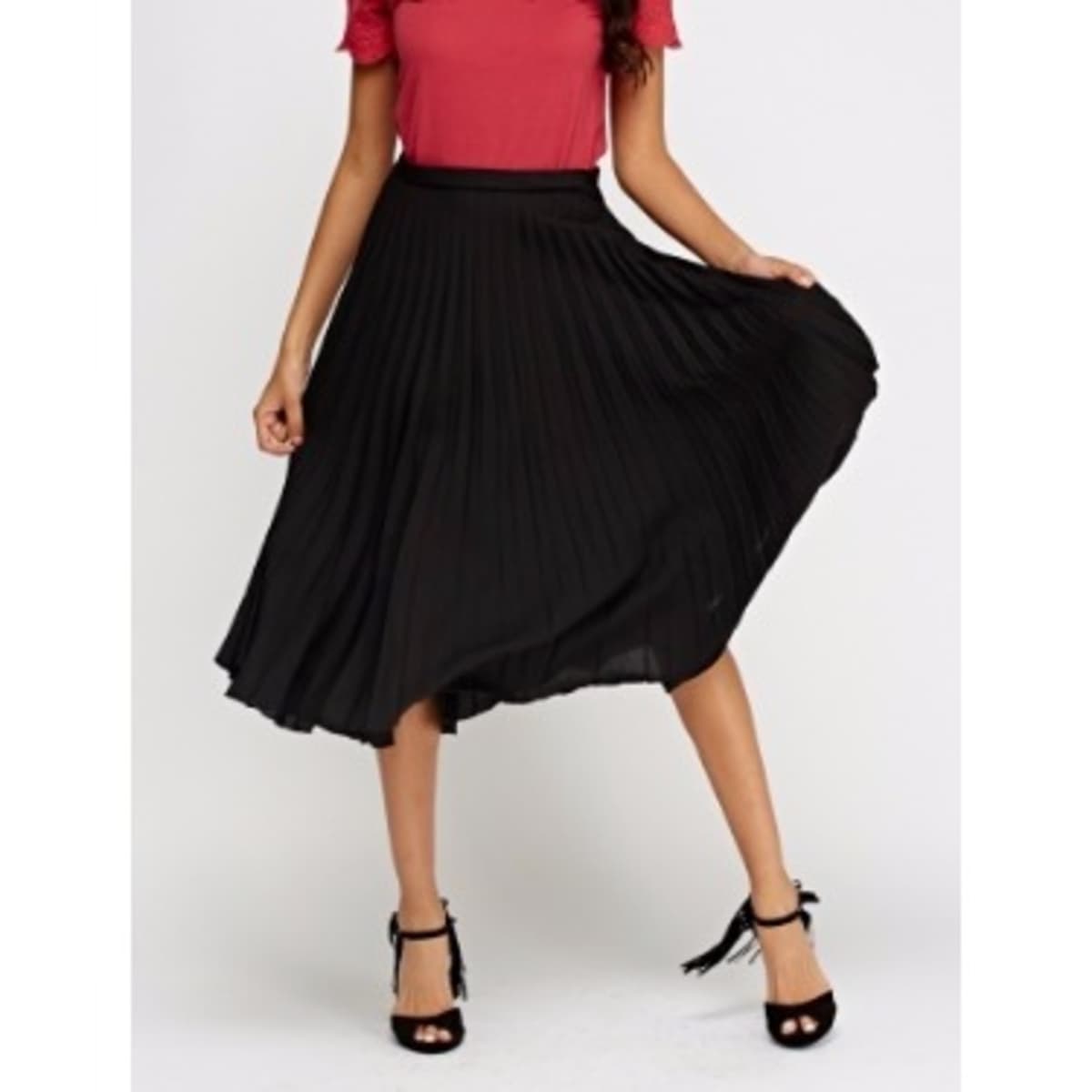 OneTouch Pleated Maxi Skirt Black Konga Online Shopping