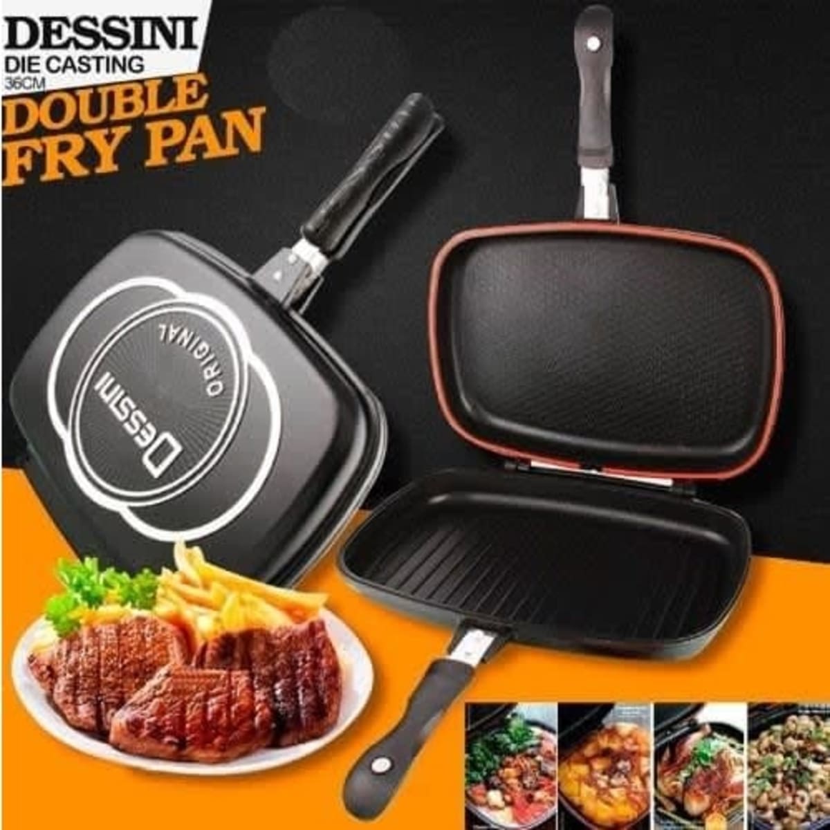 Double sided 2025 pressure grill pan