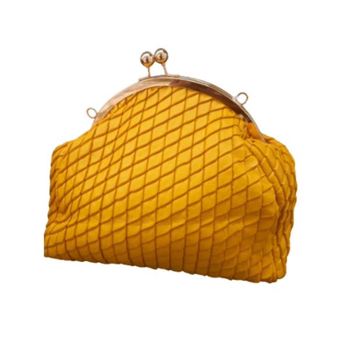 Yellow evening bag top