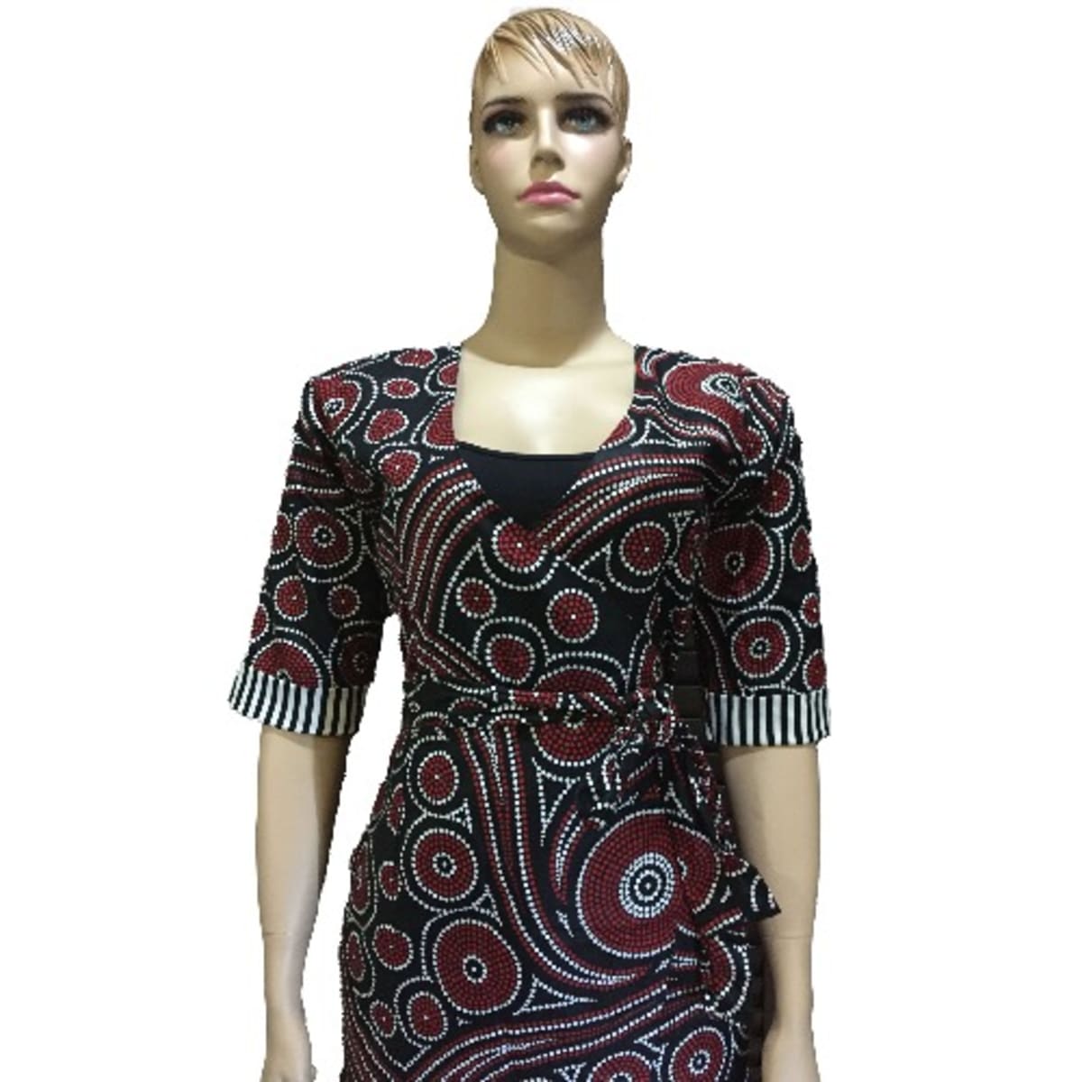 Fully Lined Ankara Wrap Dress