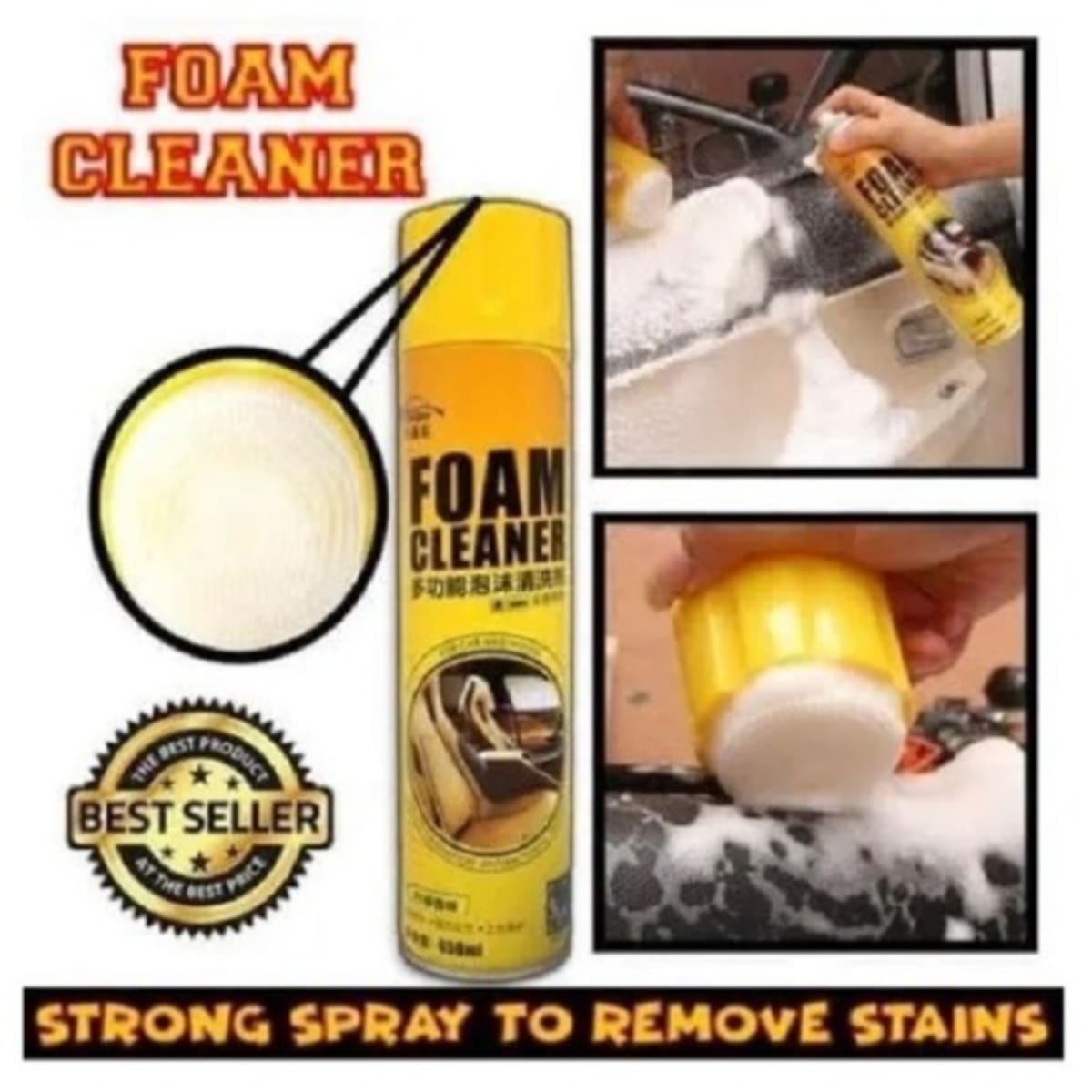 Multi-functional Car Foam Cleaner Cleaning Spray Powerful Stain