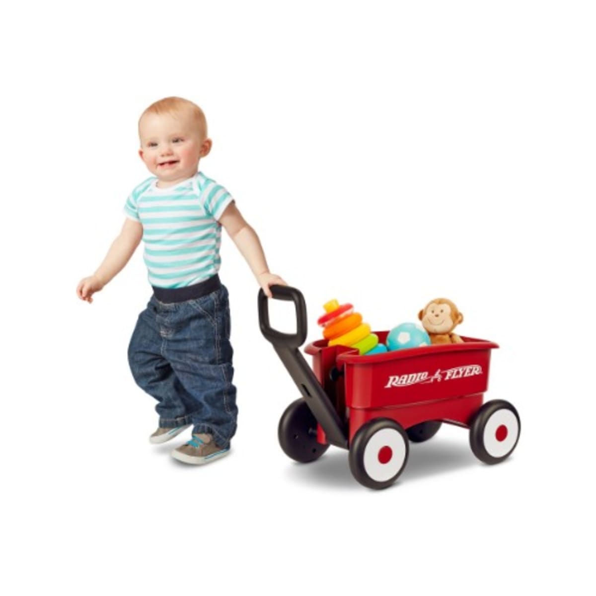 Radio Flyer My 1st 2 in 1 Play Wagon Push Walker Red Konga