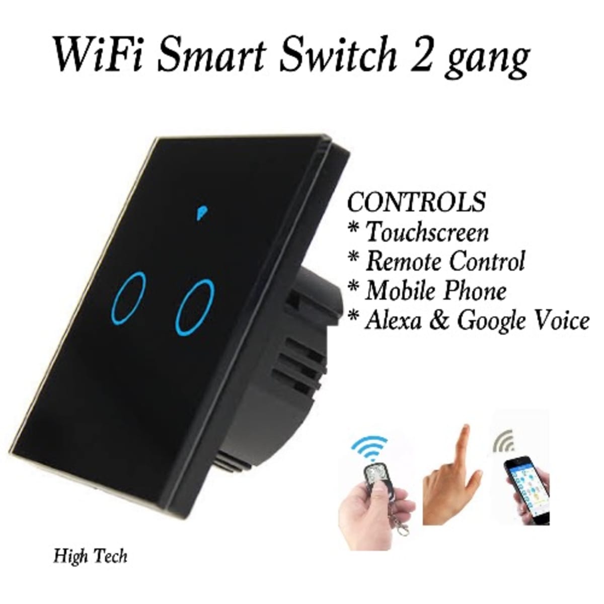 Wifi Smart Switch 2 Gang For Home Automation