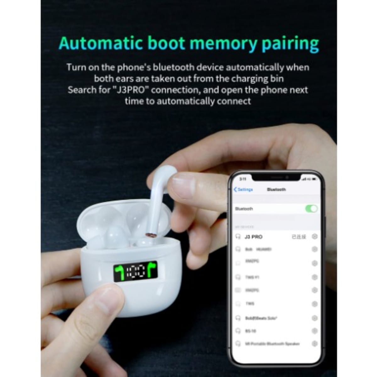 J3 Pro Bluetooth 5.2 LCD Wireless Earbuds Konga Online Shopping