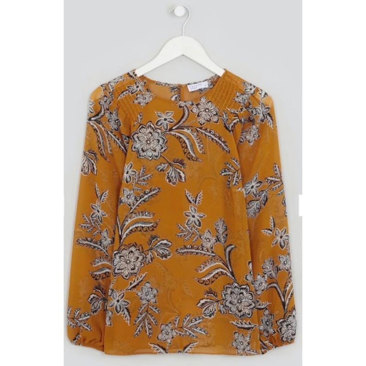 Mustard chiffon top clearance