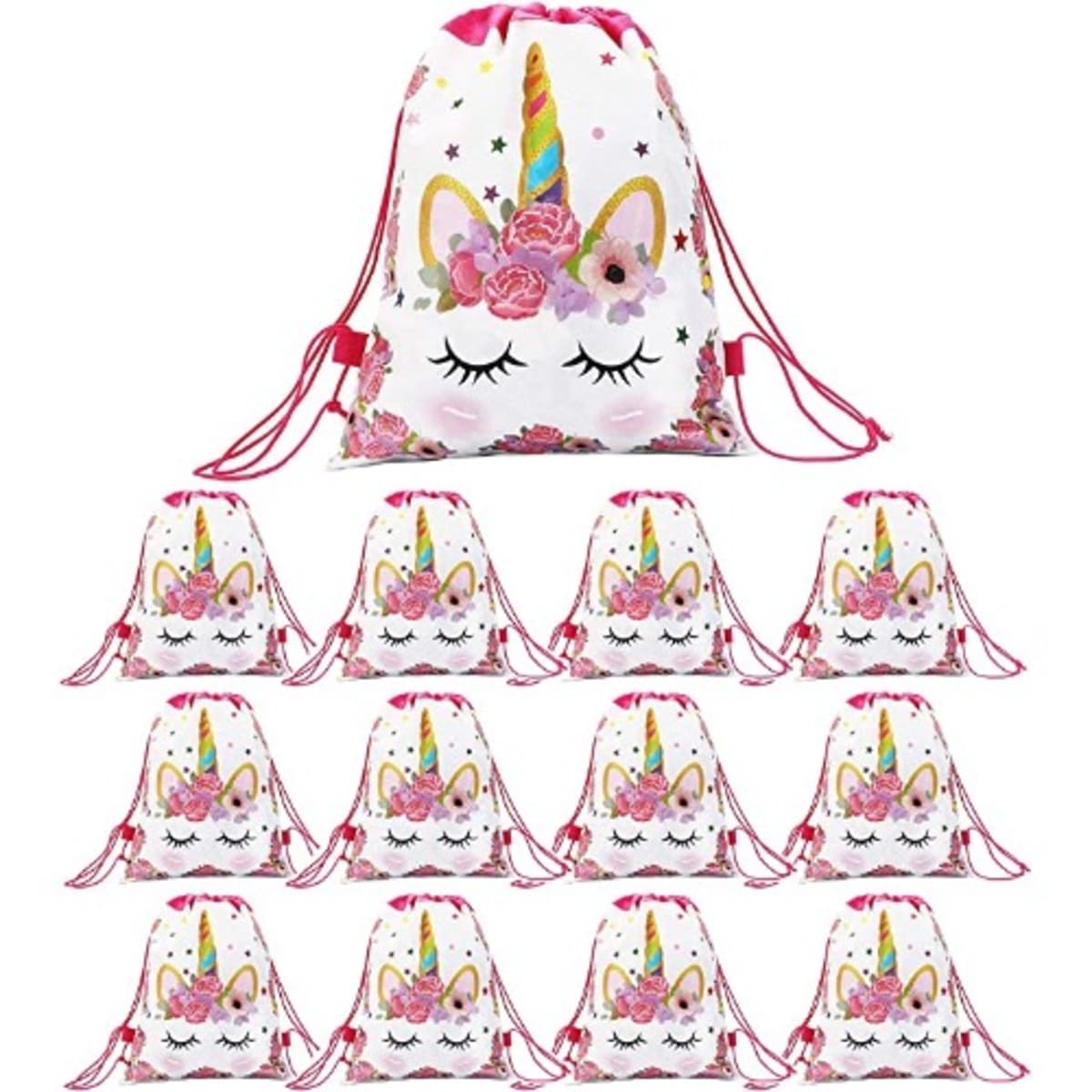 Unicorn drawstring party bags best sale